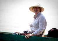 Annie in the canoe to Tafika camp