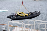 Lowering the kayaks