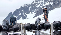 Readying the zodiacs