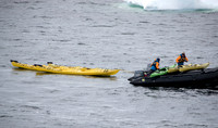 Setting up the kayaks